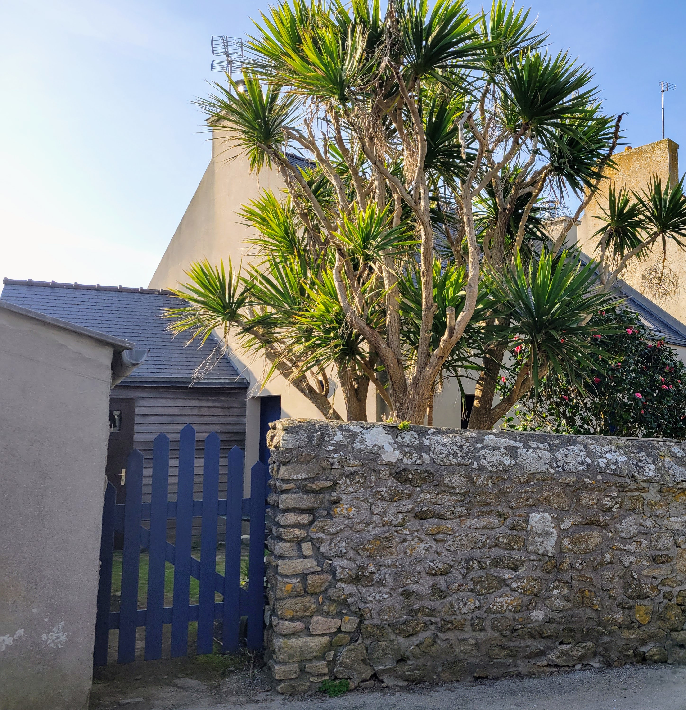 Façade de la maison à Ouessant